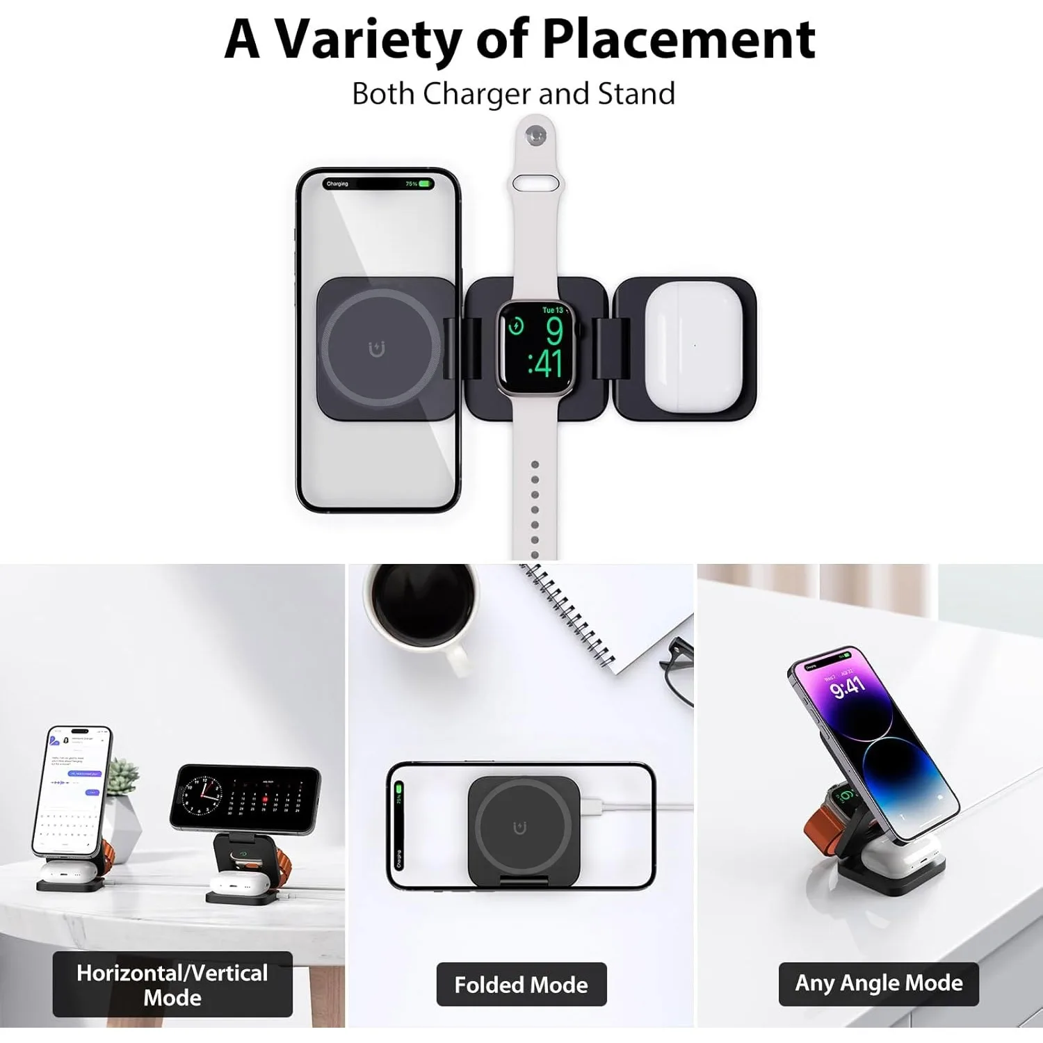 Chargeur sans fil rapide pliab - Wireless Charger Watch avis et prix