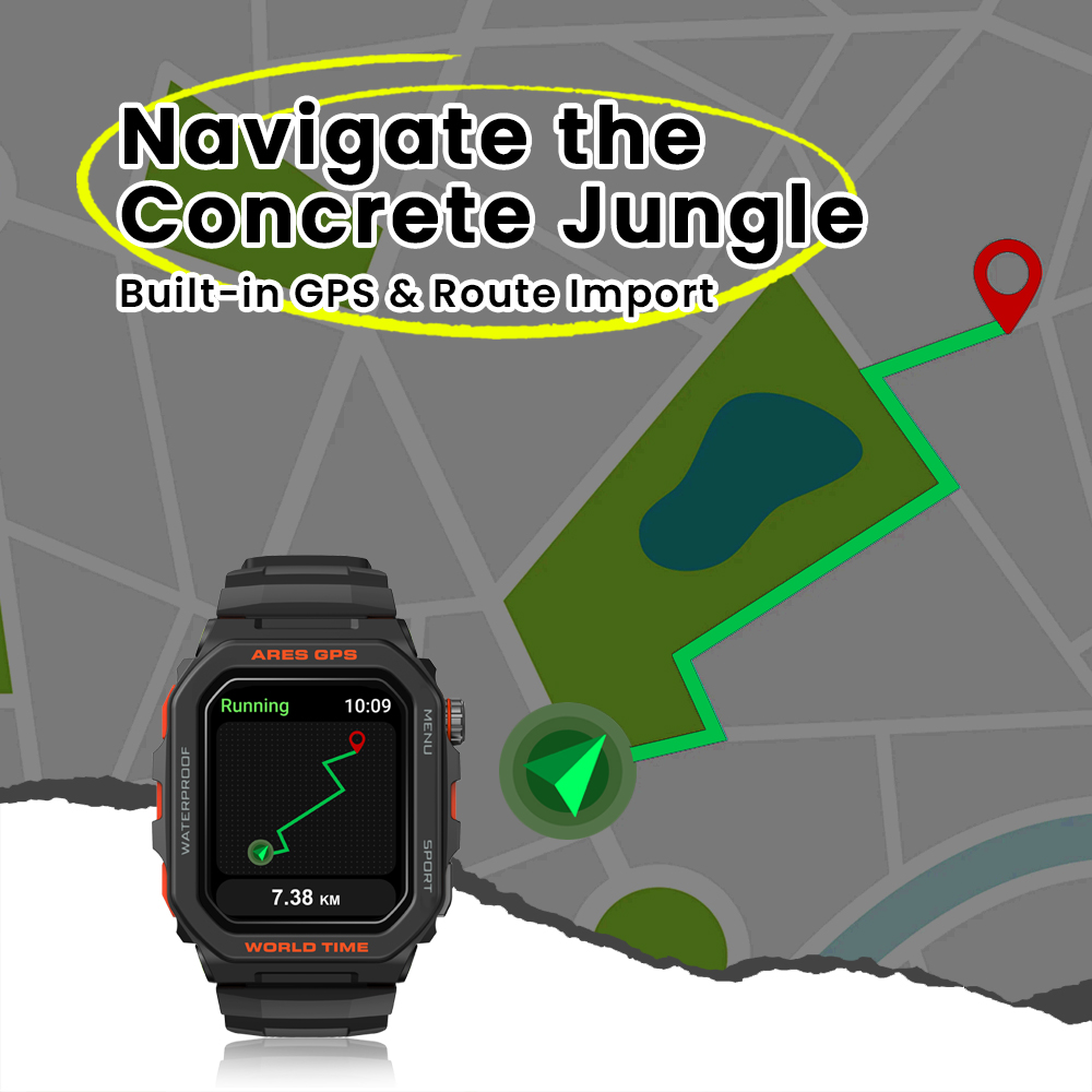 Nouveau Zeblaze Ares GPS montr - Smartwatch Faces avis et prix